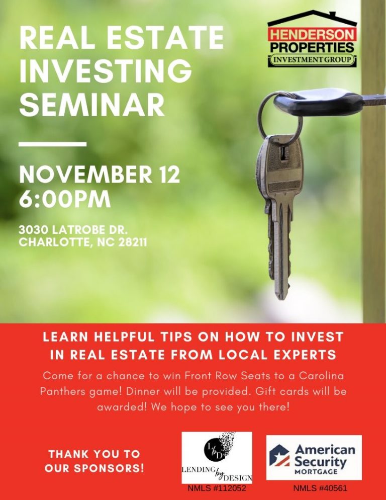real estate investing seminar (1) Henderson Properties